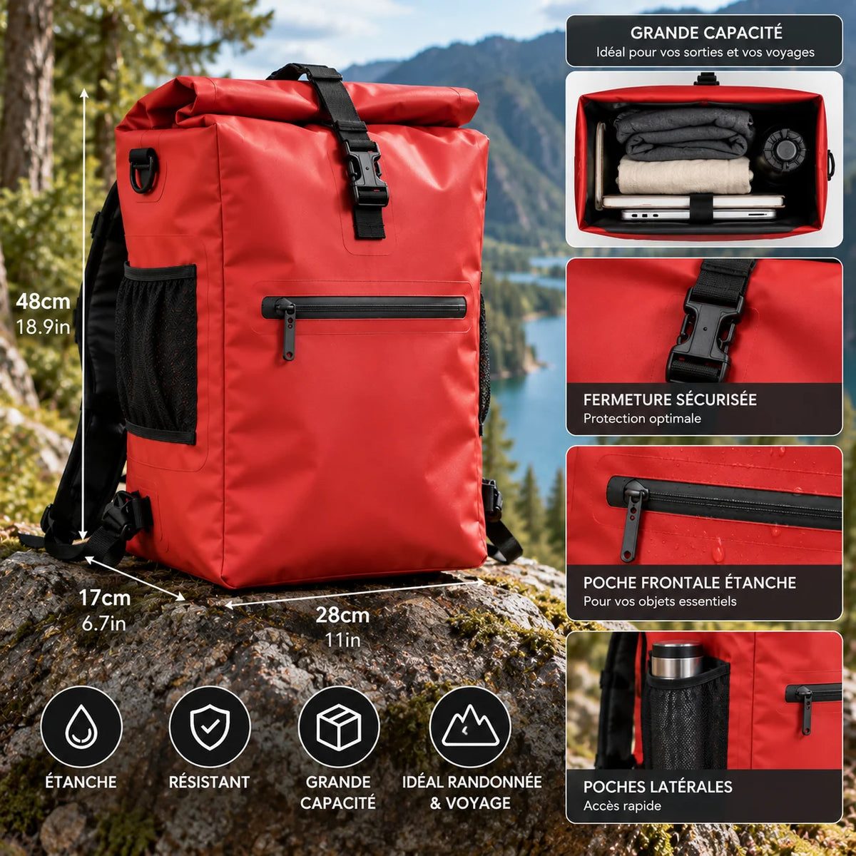 Sacoche Vélo Convertible en Sac à Dos