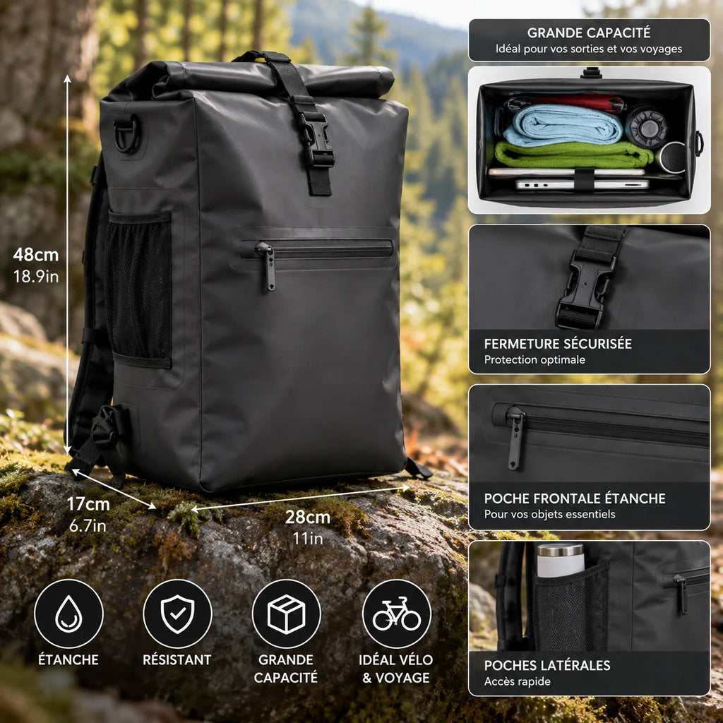 Sacoche Vélo Convertible en Sac à Dos