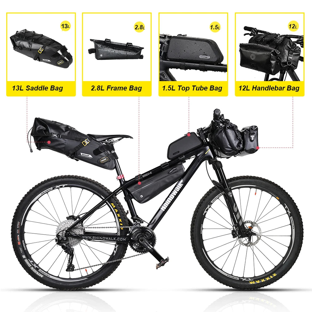 Pack 4 Sacoches Vélo – Ensemble Complet pour Équiper Votre Vélo