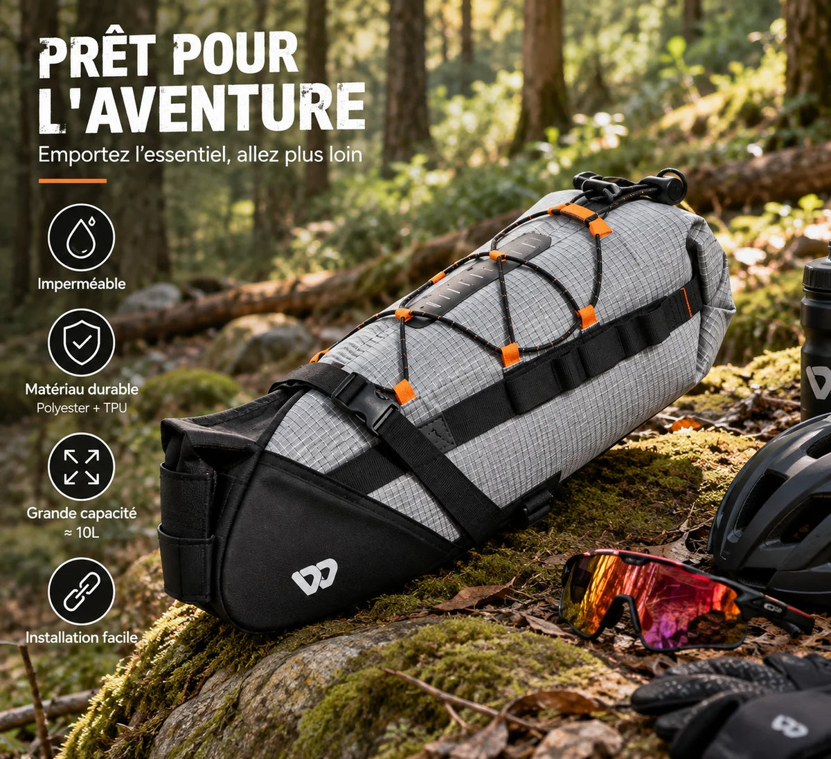Sacoche de Selle Vélo 10 L Étanche