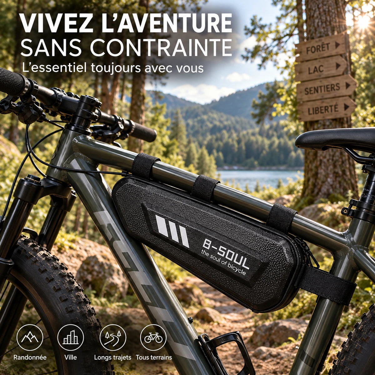 Sacoche de Cadre Vélo Modèle Uni