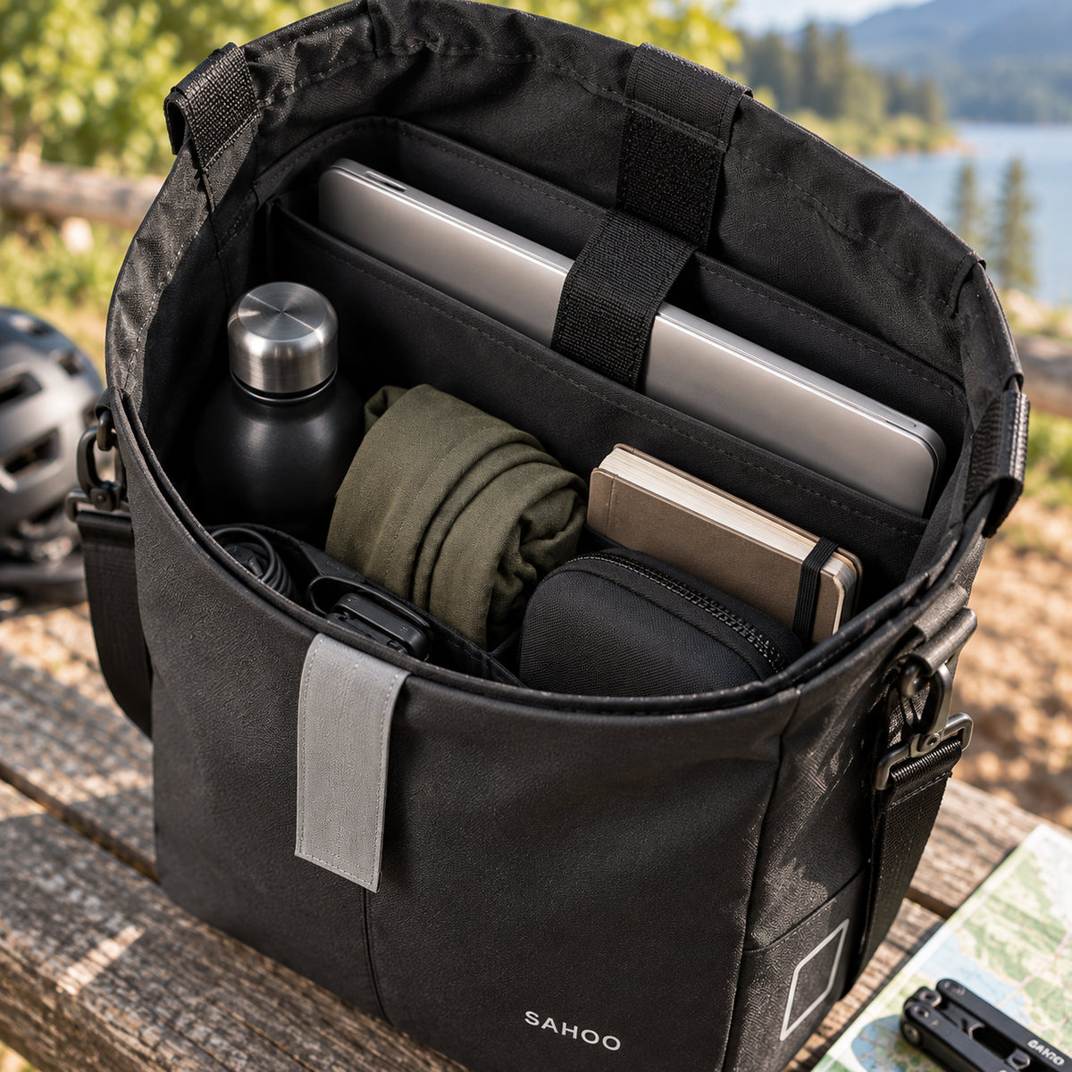 Sacoche Vélo Convertible 14 L avec Bandoulière