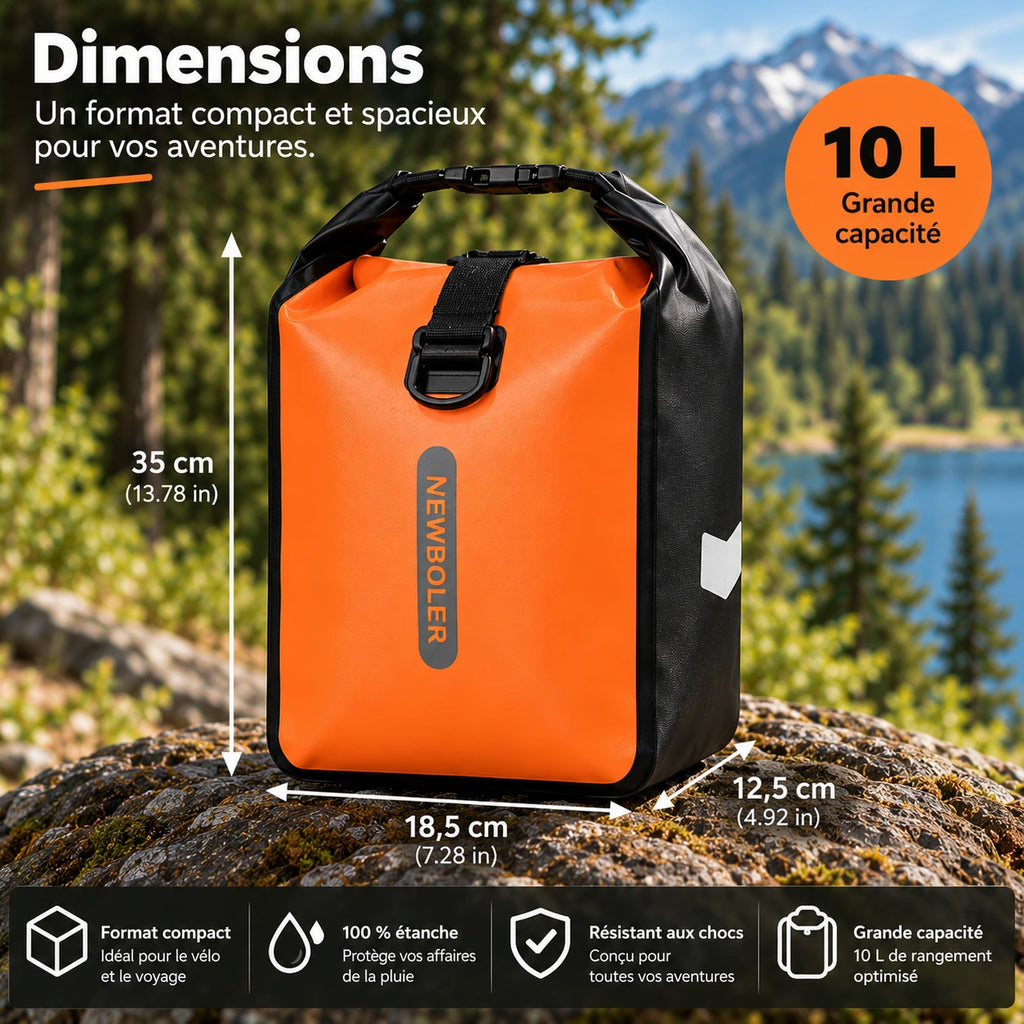 Sacoche de Vélo arrière Étanche 10 L